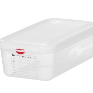 Recipiente GN 1/3, polipropileno, GN 1/3, 4L, Transparente, 325x176x(H)100mm, Retangular