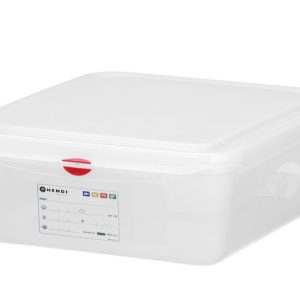 Recipiente GN 1/2, polipropileno, GN 1/2, 6,5L, Transparente, 325x265x(H)100mm, Retangular