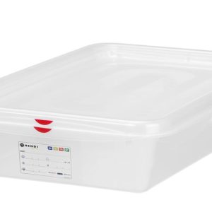 Recipiente GN 2/3, polipropileno, GN 2/3, 9L, Transparente, 354x325x(H)100mm, Retangular