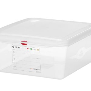 Recipiente GN 2/3, polipropileno, GN 2/3, 13,5L, Transparente, 354x325x(H)150mm, Retangular