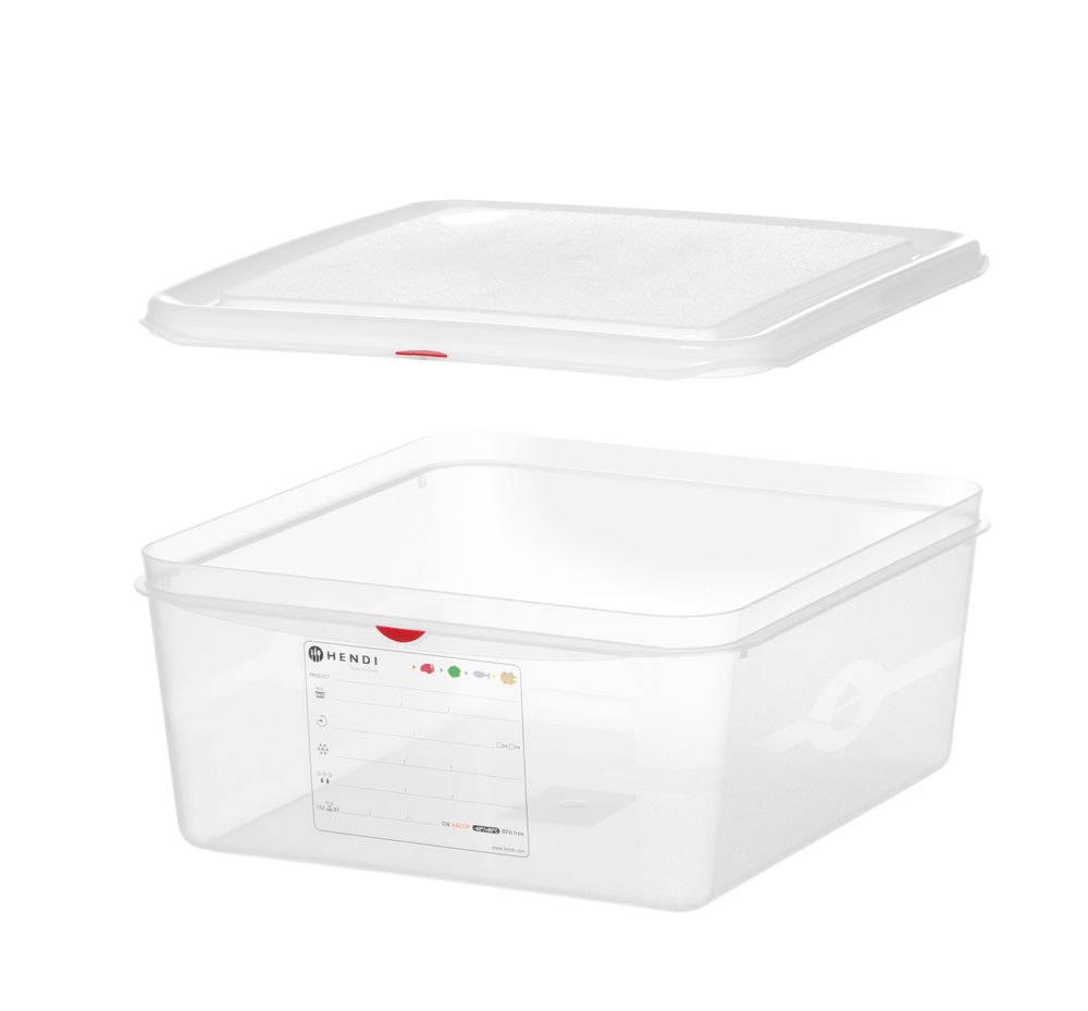 Recipiente GN 2/3, polipropileno, GN 2/3, 13,5L, Transparente, 354x325x(H)150mm, Retangular - Image 2