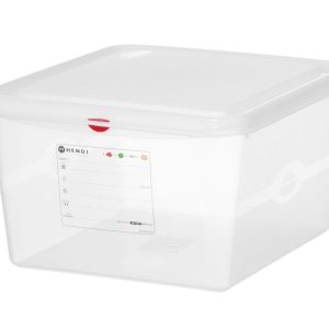 Recipiente GN 2/3, polipropileno, GN 2/3, 19L, Transparente, 354x325x(H)200mm, Retangular