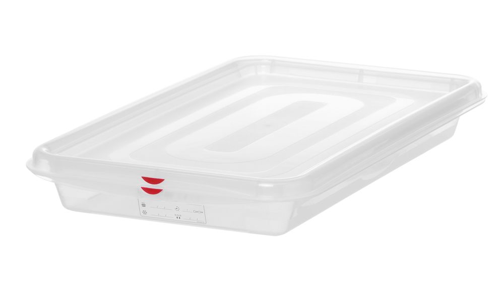 Recipiente GN 1/1, polipropileno, GN 1/1, 13L, Transparente, 530x325x(H)100mm, Retangular - Image 3