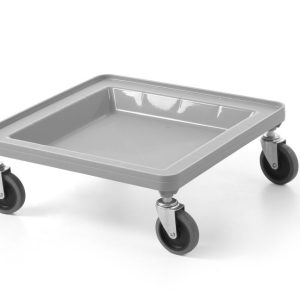 Carrinho para cestos universais de 500×500 mm, AmerBox, Cinzento-claro, 500x500x(H)180mm