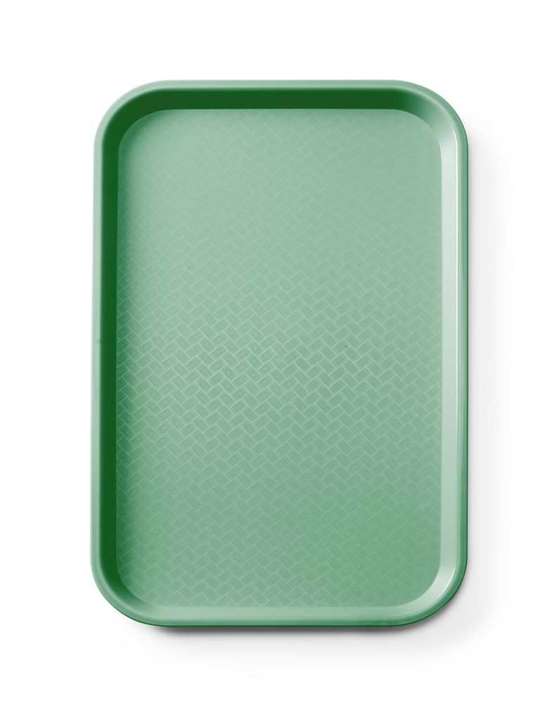 Tabuleiro GN 1/1 para fast food em polipropileno, AmerBox, GN 1/1, Verde, 530x325x(H)20mm