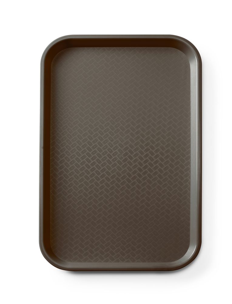 Tabuleiro GN 1/1 para fast food em polipropileno, AmerBox, GN 1/1, Castanho, 530x325x(H)20mm
