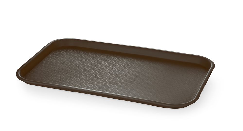 Tabuleiro GN 1/1 para fast food em polipropileno, AmerBox, GN 1/1, Castanho, 530x325x(H)20mm - Image 2