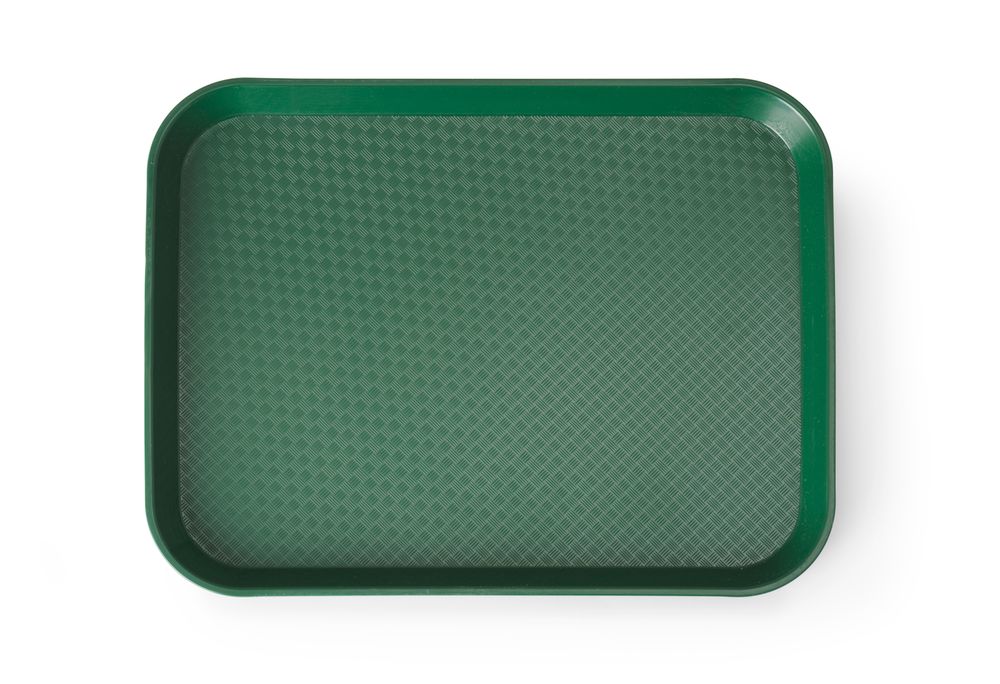 Tabuleiros para fast-food pequenos, AmerBox, Verde, 265x345x(H)20mm