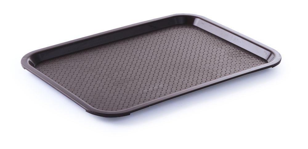 Tabuleiros para fast-food grandes, AmerBox, Castanho, 350x450x(H)20mm