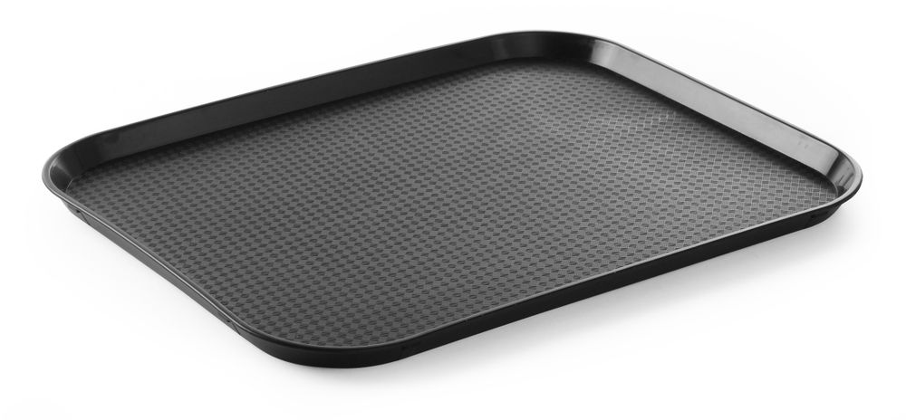 Tabuleiros para fast-food grandes, AmerBox, Preto, 350x450x(H)20mm