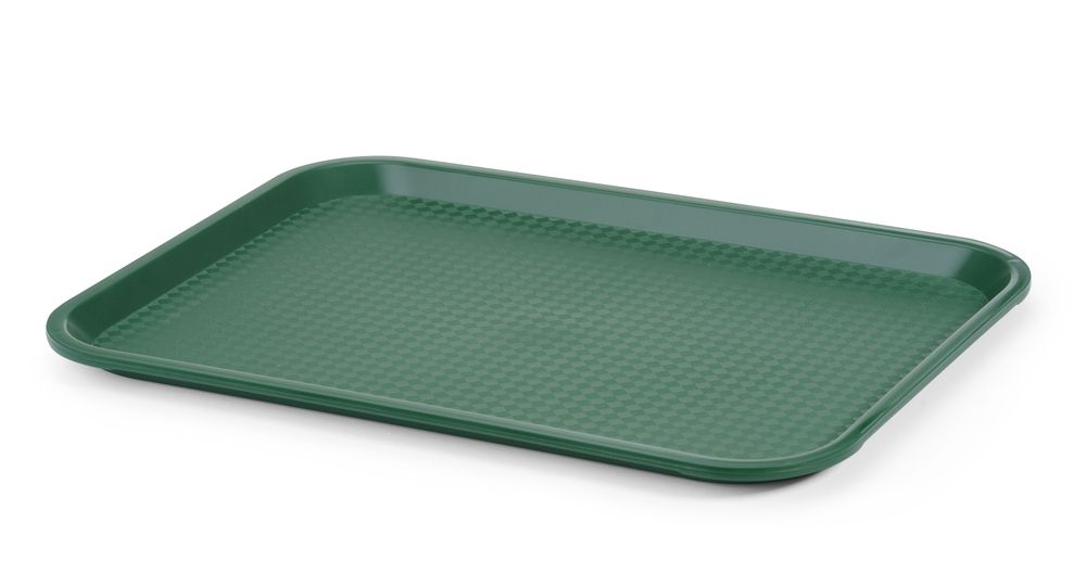 Tabuleiros para fast-food médios, AmerBox, Verde, 305x415x(H)20mm