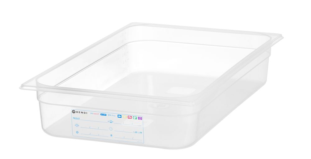 Recipiente Gastronorm 1/1, GN 1/1, 12L, Transparente, 530x325x(H)100mm