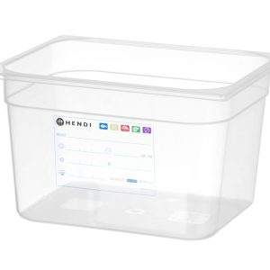 Recipiente Gastronorm 1/2, GN 1/2, 12,5L, Transparente, 325x265x(H)200mm