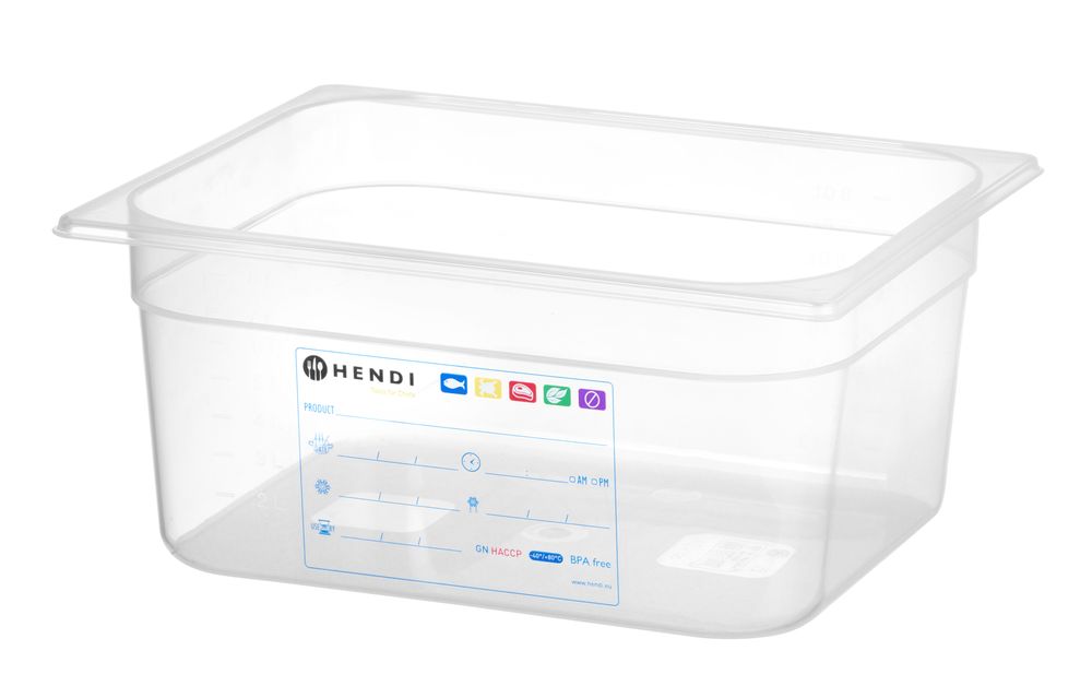 Recipiente Gastronorm 1/2, GN 1/2, 9,5L, Transparente, 325x265x(H)150mm