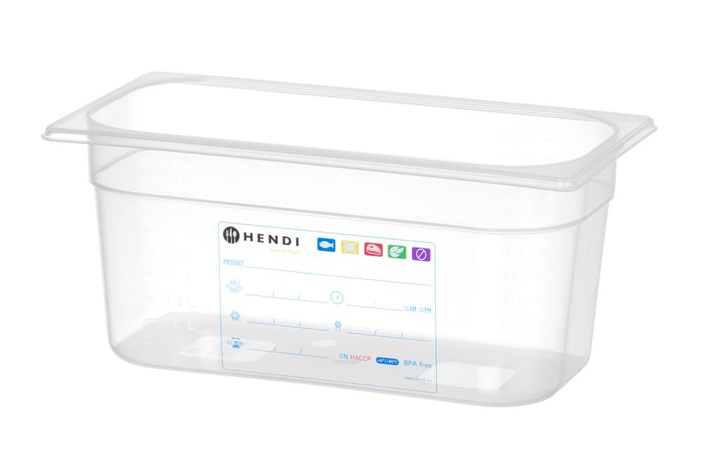 Recipiente Gastronorm 1/3, GN 1/3, 5,7L, Transparente, 325x176x(H)150mm