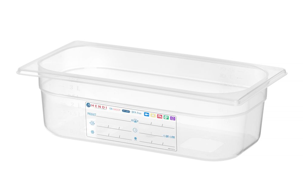 Recipiente Gastronorm 1/3, GN 1/3, 4L, Transparente, 325x176x(H)100mm - Image 2