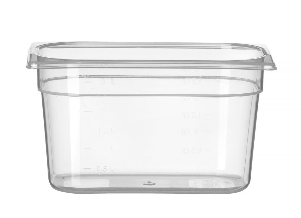 Recipiente Gastronorm 1/4, Profi Line, GN 1/4, 3,5L, Transparente, 265x162x(H)150mm