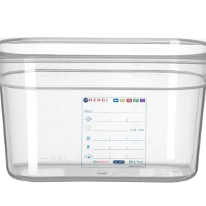 Recipiente Gastronorm 1/4, GN 1/4, 3,5L, Transparente, 265x162x(H)150mm