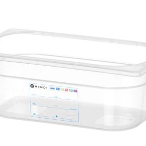 Recipiente Gastronorm 1/4, GN 1/4, 2,8L, Transparente, 265x162x(H)100mm