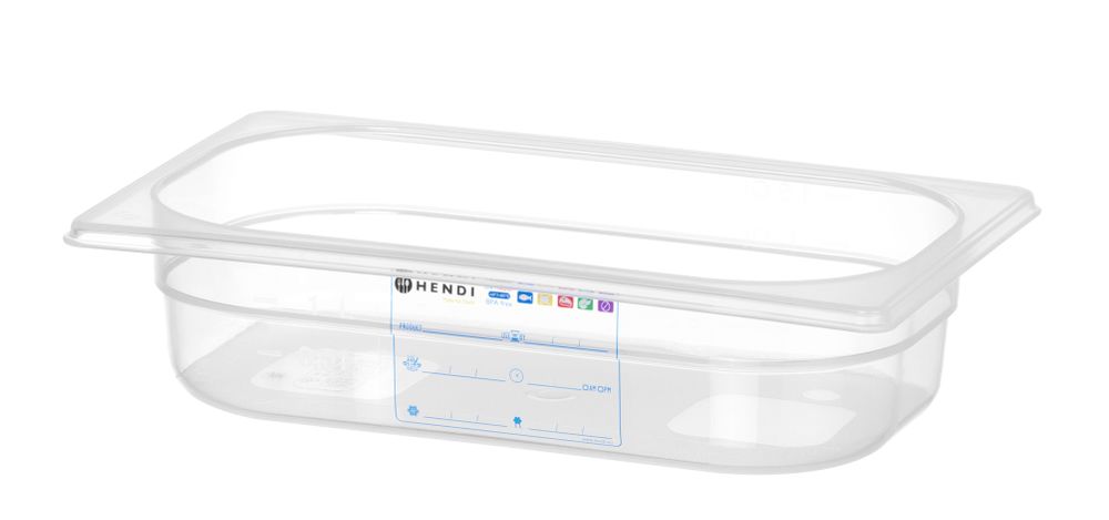 Recipiente Gastronorm 1/4, GN 1/4, 1,8L, Transparente, 265x162x(H)65mm