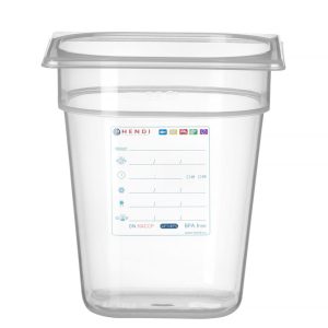 Recipiente Gastronorm 1/6, GN 1/6, 3,4L, Transparente, 176x162x(H)200mm