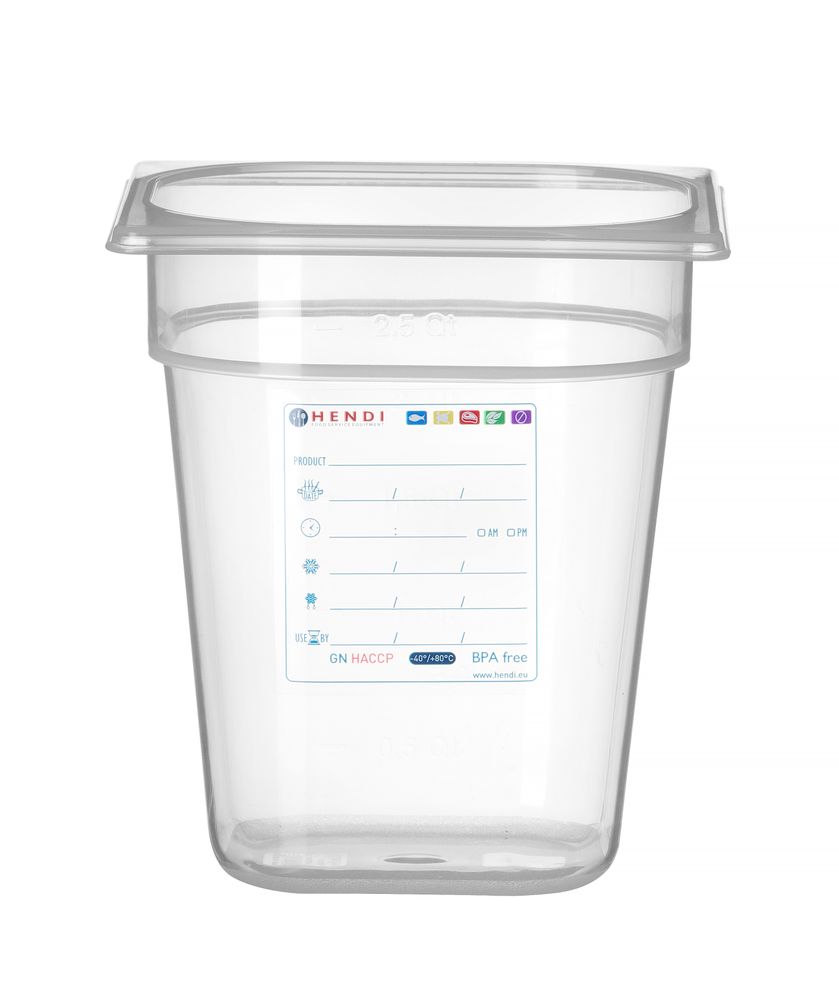 Recipiente Gastronorm 1/6, GN 1/6, 2,4L, Transparente, 176x162x(H)150mm - Image 3
