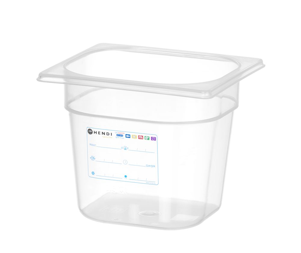 Recipiente Gastronorm 1/6, GN 1/6, 2,4L, Transparente, 176x162x(H)150mm