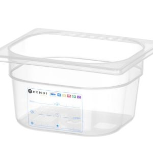 Recipiente Gastronorm 1/6, GN 1/6, 1,6L, Transparente, 176x162x(H)100mm