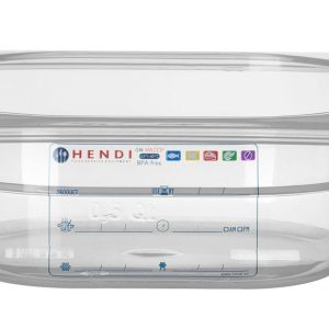 Recipiente Gastronorm 1/6, GN 1/6, 1L, Transparente, 176x162x(H)65mm