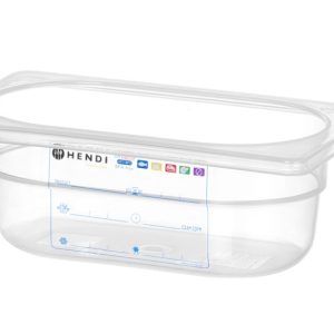 Recipiente Gastronorm 1/9, GN 1/9, 0,6L, Transparente, 176x108x(H)65mm