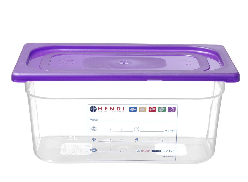 Tampa Gastronorm em roxo, GN 1/6, Roxo, 176x162mm - Image 6