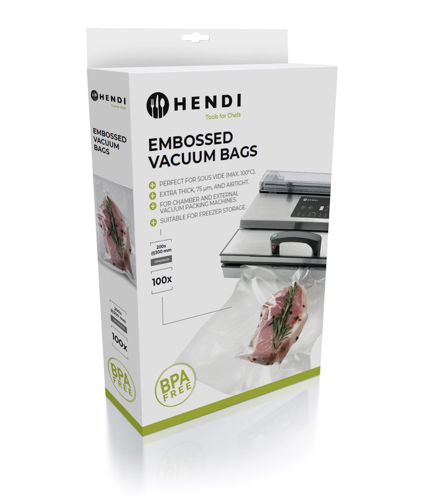 Sacos de vácuo com relevo - 100 unidades, 100 unid., 200x300mm