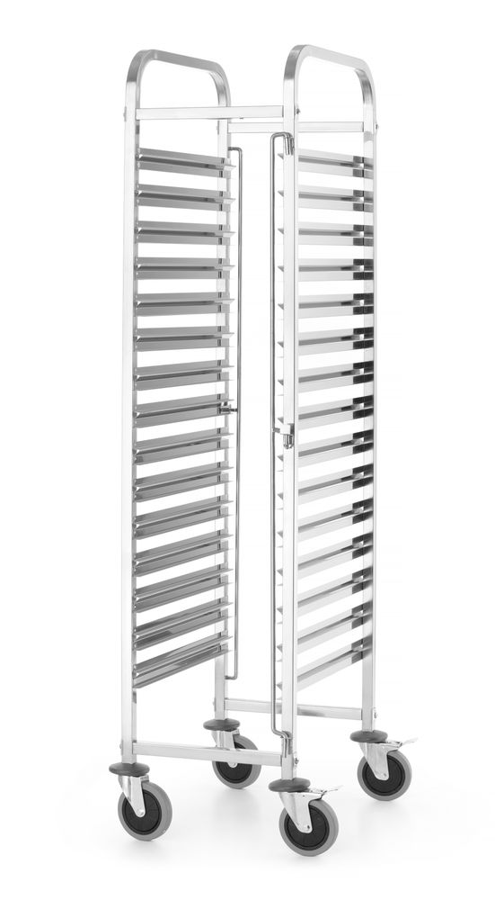 Carrinho para tabuleiros, Kitchen Line, GN 1/1, Prateado, 380x550x(H)1705mm