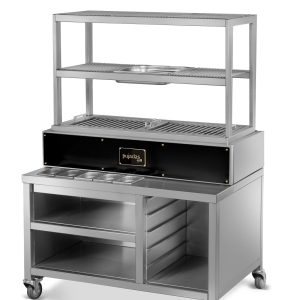 Robata com Mesa e Base Refractaria Preto