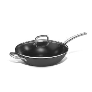Wok Antiaderente C/Tampa Steel Pro 32 cm