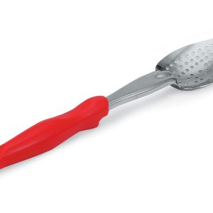Colher Servicio Aço Inoxidável Perfurada Vermelha 35 cm