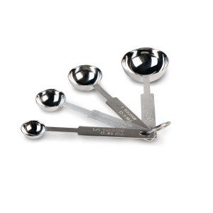 Conjunto 4 Cucharas Medidoras Aço Inoxidável