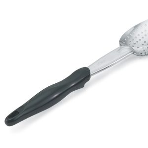 Colher Servicio Aço Inoxidável Perfurada Preta 35Cm